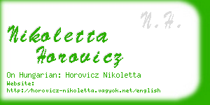 nikoletta horovicz business card